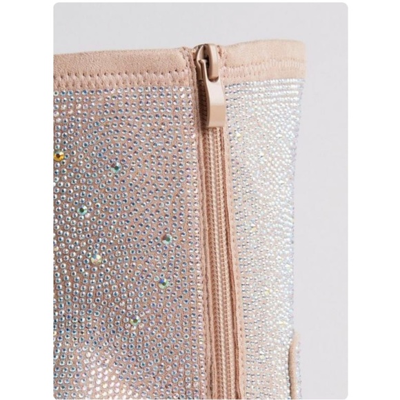 TORRID NWT Stretch Embellished Bootie (WW) Taupe - Picture 6 of 7